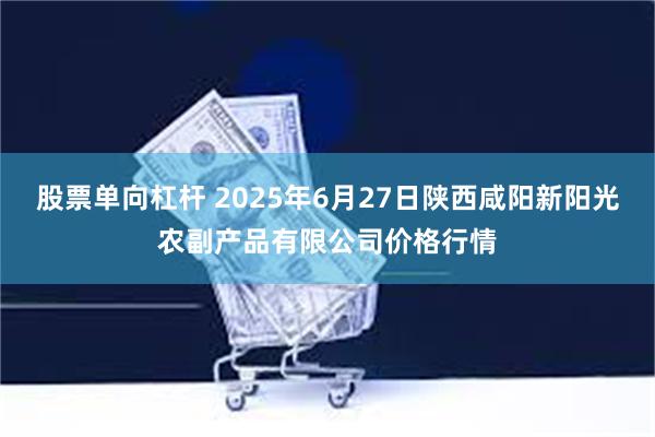 股票单向杠杆 2025年6月27日陕西咸阳新阳光农副产品有限公司价格行情